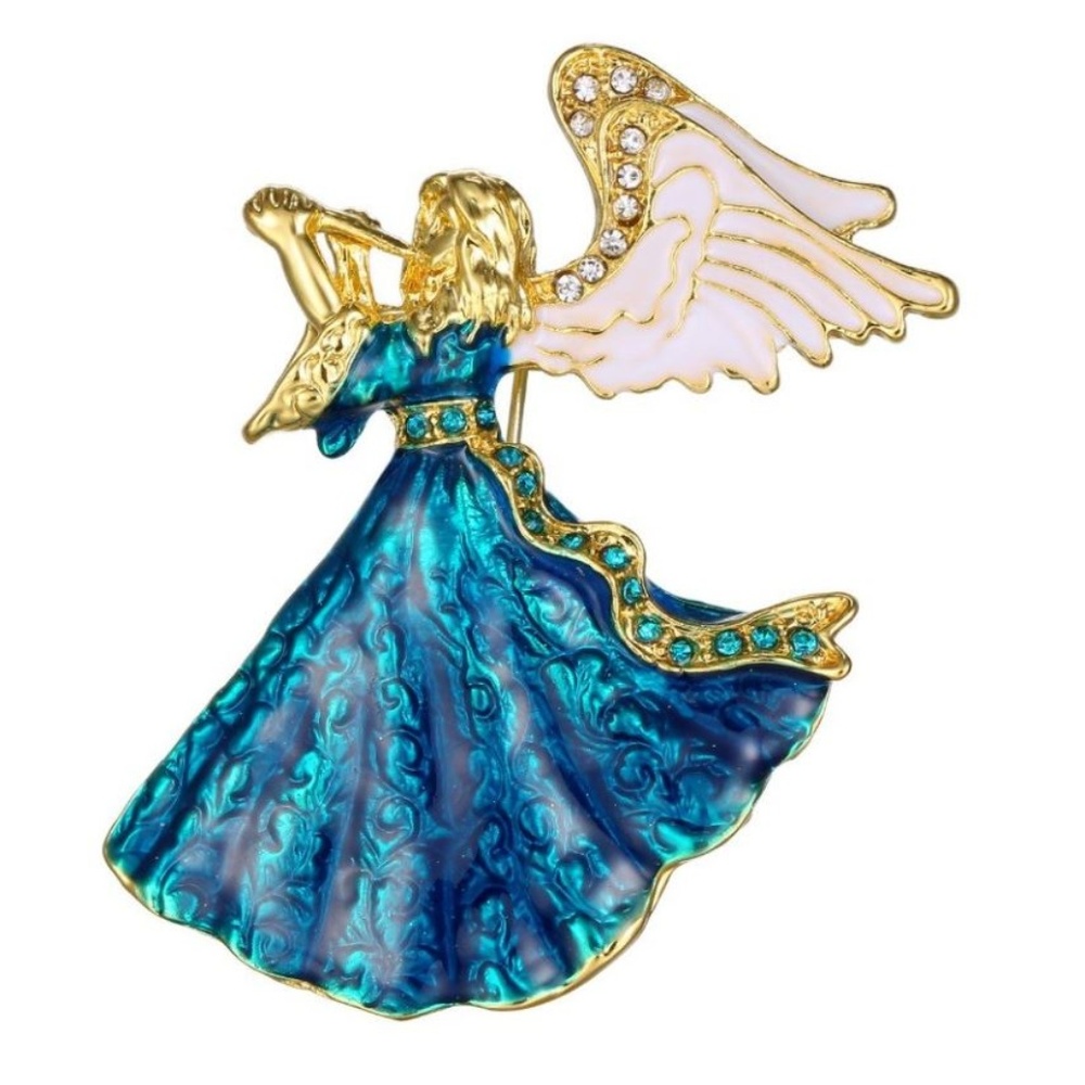Beautiful Guardian Angel Pin Brooch Christmas Gift